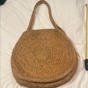Woven Tan Tote Bag